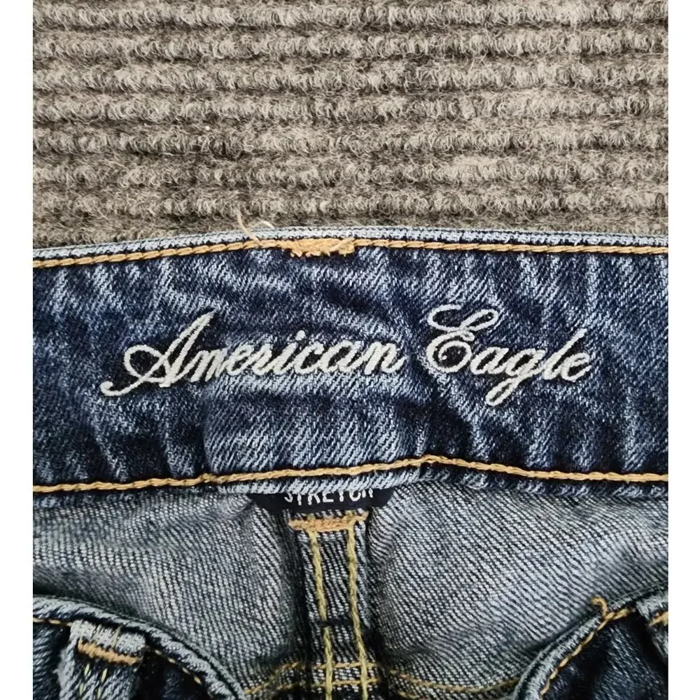American Eagle Outfitters Womens 10 Artist Double Button Blue Denim Jeans